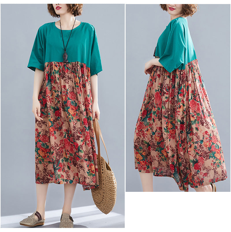 Ethnic Plus Sizes Cozy Linen Summer Maxi Dresses for Women-Dresses-The same as picture-One Size-Free Shipping Leatheretro