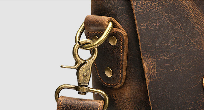 Men's Vintage Leather Business Briefcase O9125-Leather Briefcase-Red Brown-Free Shipping Leatheretro