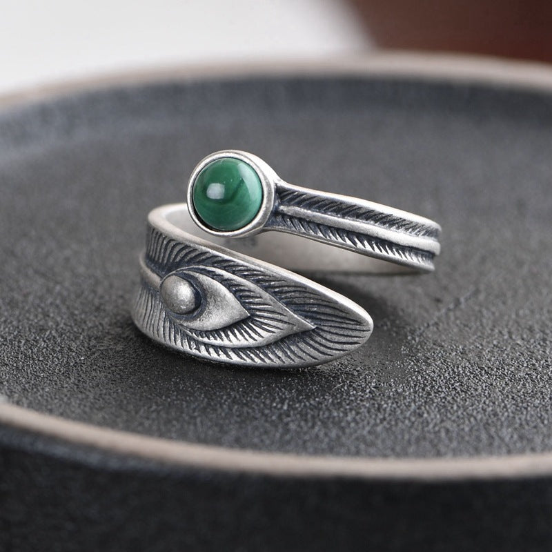 Vintage Peacock Design Open-end Rings for Women-Rings-The same as picture-Free Shipping Leatheretro