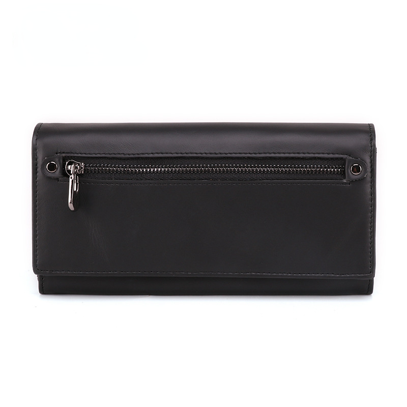 Women Fashion Multi Functional Leather Wallet 9366-Leather Wallet-Black-Free Shipping Leatheretro
