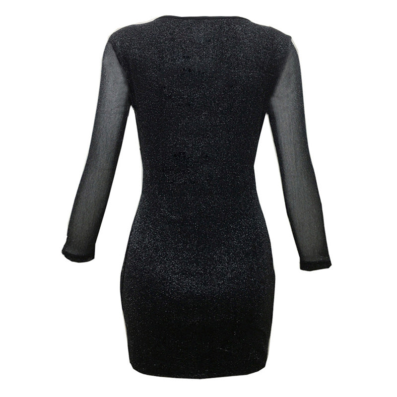 Black Sexy Bodycon Mini Dresses for Women-Dresses-Black-S-Free Shipping Leatheretro