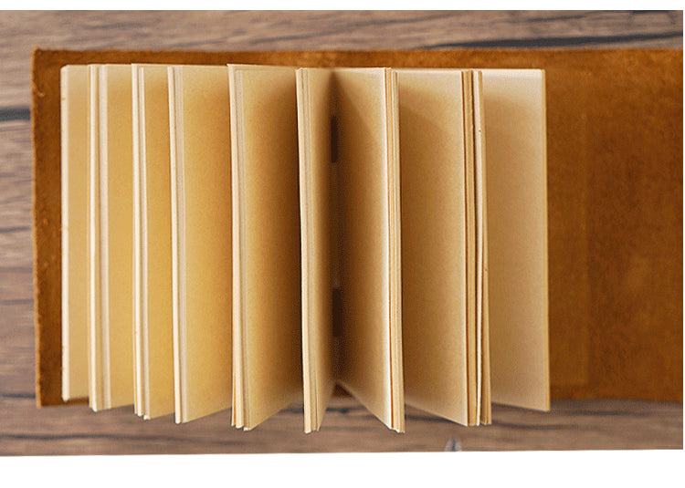 Vintage Handmade Leather Pocket Notebook P556-Notebooks & Notepads-Brown-Free Shipping Leatheretro