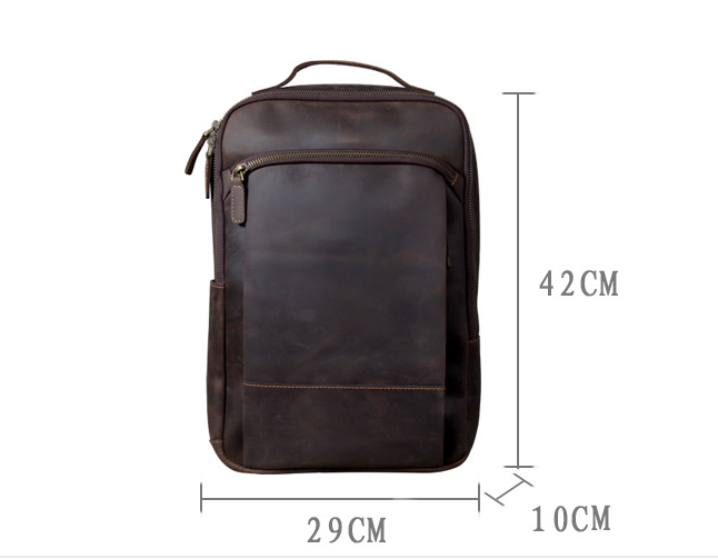 Vintage Cowhide Leather Backpack 5007-Leatehr Backpack-Coffee-Free Shipping Leatheretro