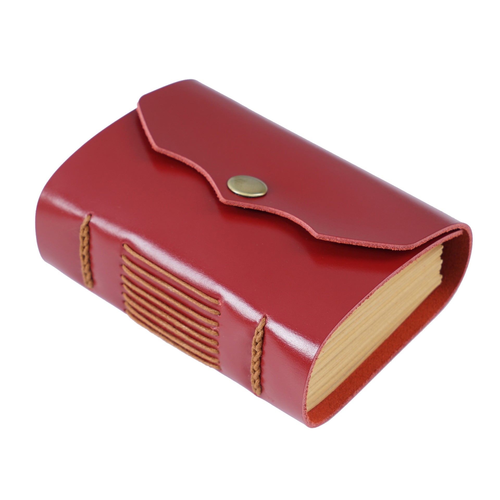 Vintage Handmade Leather Pocket Notebook P556-Notebooks & Notepads-Brown-Free Shipping Leatheretro