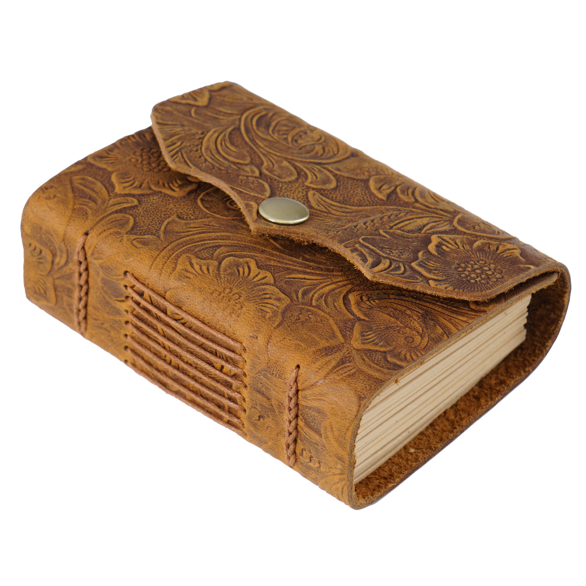 Vintage Handmade Leather Pocket Notebook P556-Notebooks & Notepads-Brown-Free Shipping Leatheretro