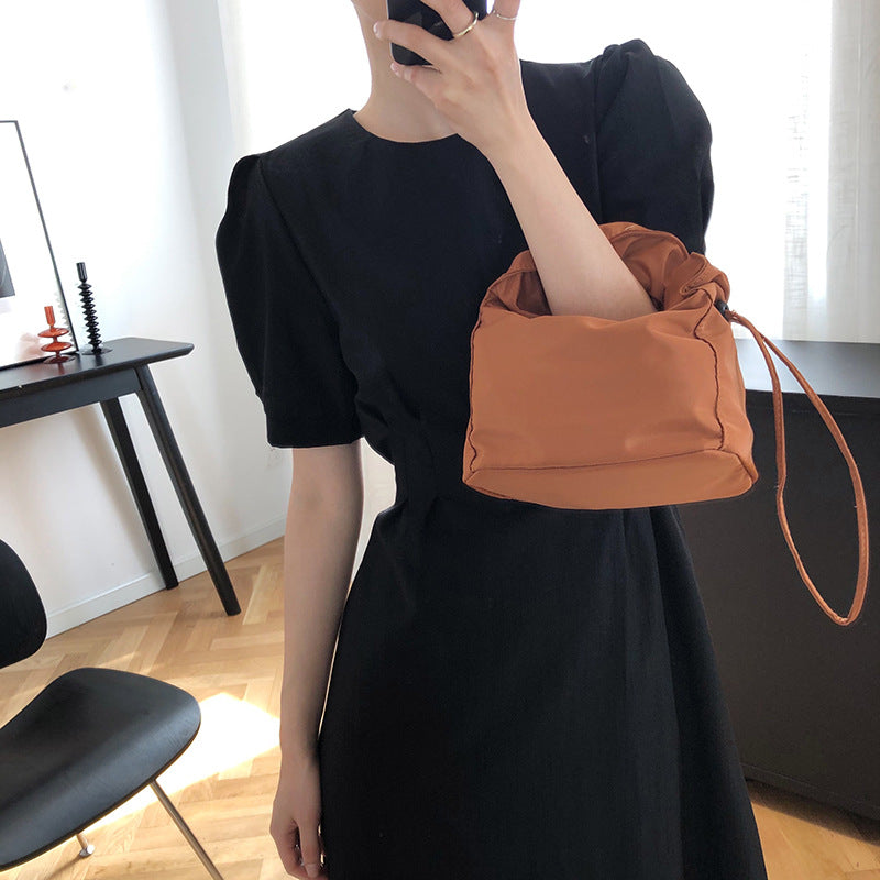 Summer French Style Elegant Midi Dresses-Dresses-Black-M-Free Shipping Leatheretro