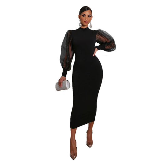 Black Long Sleeves Dresses for Women-Dresses-Black-S-Free Shipping Leatheretro