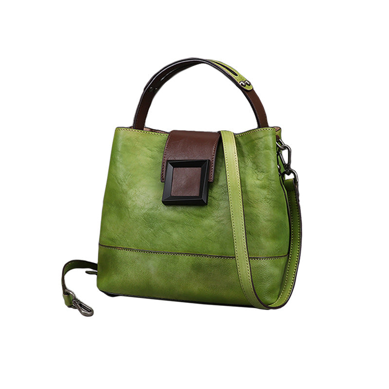Handmade Vintage Women Leather Crossbody Bags-Leather Women Bags-Green-Free Shipping Leatheretro