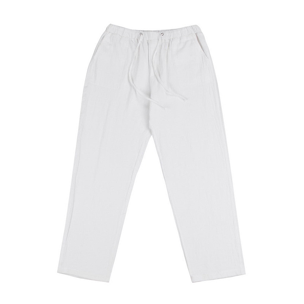 Casual Linen Men's Summer Pants-Pants-White-S-Free Shipping Leatheretro