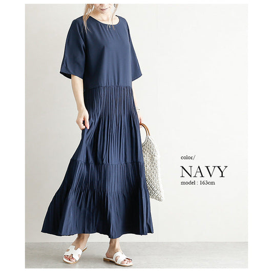 Fashion Casual Summer Long Cozy Dresses-Dresses-Navy Blue-One Size-Free Shipping Leatheretro