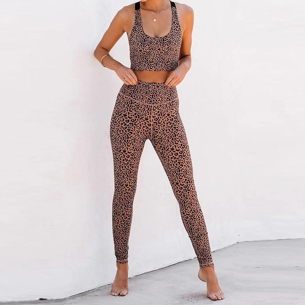 New Fashion High Waist Yoga Sports Suits-Activewear-Leopard-1-S-Free Shipping Leatheretro