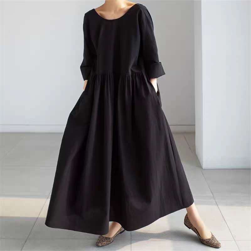Casual Backless Long Cozy Dresses-Ivory-S-Free Shipping Leatheretro