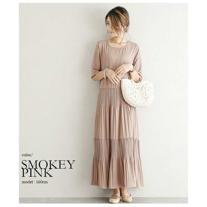 Fashion Casual Summer Long Cozy Dresses-Dresses-Pink-One Size-Free Shipping Leatheretro