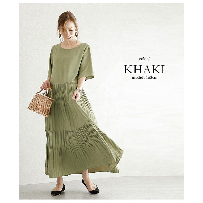 Fashion Casual Summer Long Cozy Dresses-Dresses-Army Green-One Size-Free Shipping Leatheretro