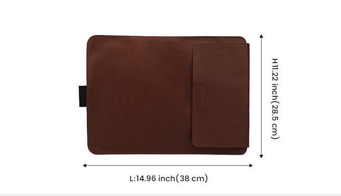 Vintage Multifunctional 13.3 Leather padfolio Laptop Bag J6522-Leather padfolio-Brown-Free Shipping Leatheretro