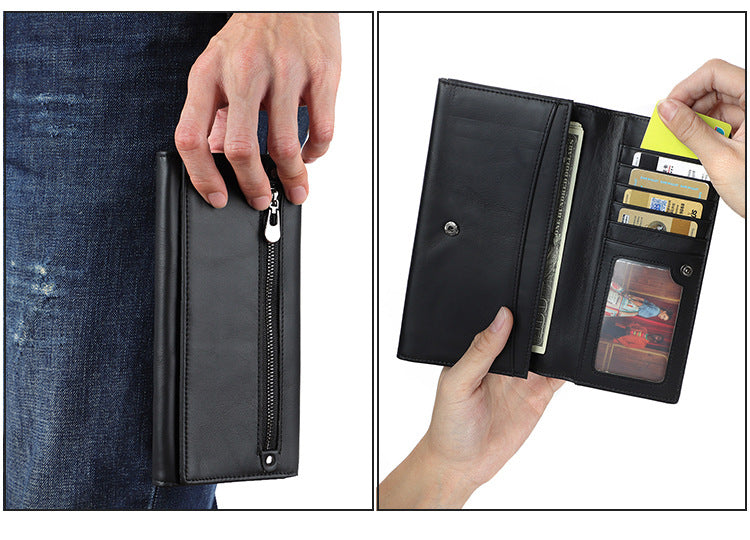 Women Fashion Multi Functional Leather Wallet 9366-Leather Wallet-Green-Free Shipping Leatheretro