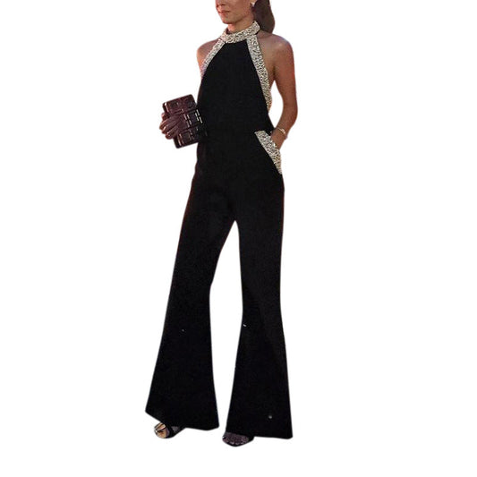 Sexy Black Summer Party Overalls Jumpsuits-Suits-Black-S-Free Shipping Leatheretro