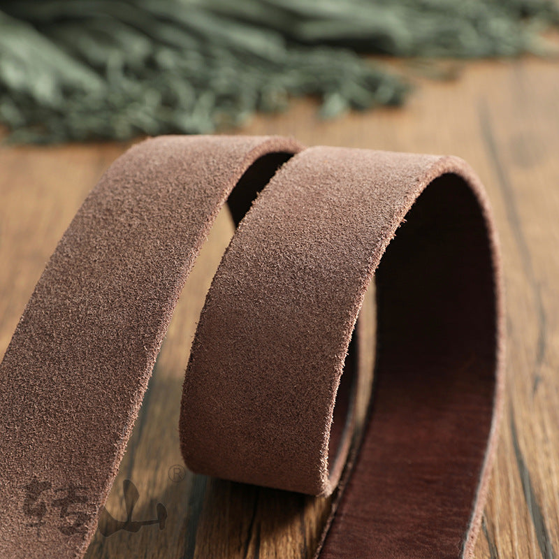 Brass Buckle Handmade Genuine Leather Belt for Men 11040-Belts-Black-105cm-Free Shipping Leatheretro