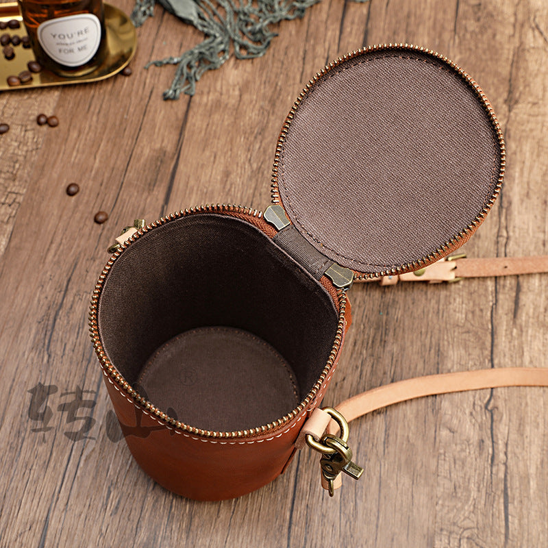 Personality Women Veg Tanned Shoulder Bucket Bag 1011-Leather Bags for Women-Yellow-Free Shipping Leatheretro