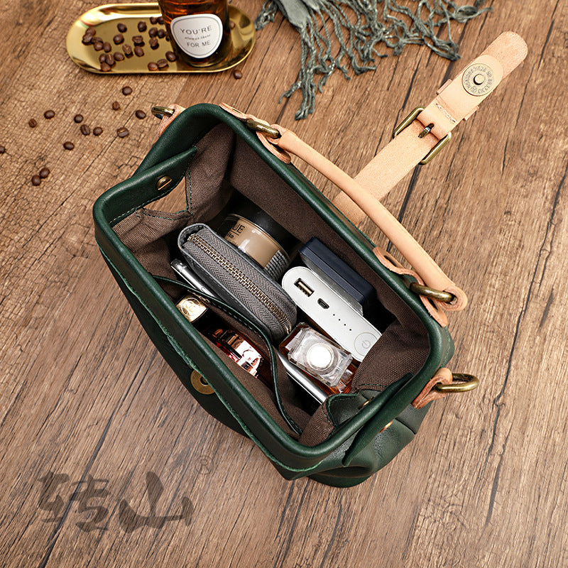 Cowhide Veg Tanned Leather Tote Handabags for Women 1075-Leather Bags for Women-Yellow-Free Shipping Leatheretro