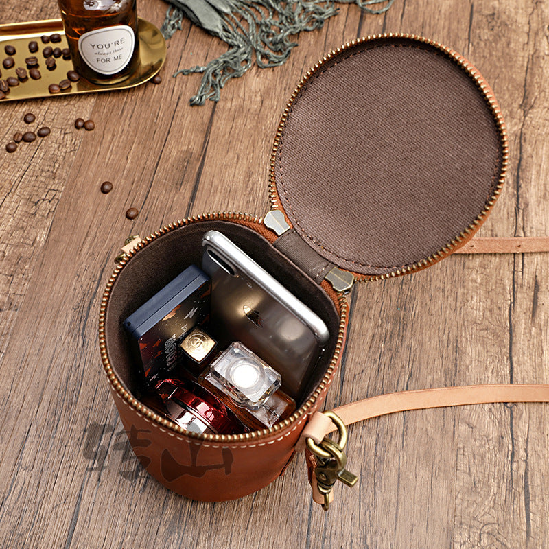 Personality Women Veg Tanned Shoulder Bucket Bag 1011-Leather Bags for Women-Yellow-Free Shipping Leatheretro