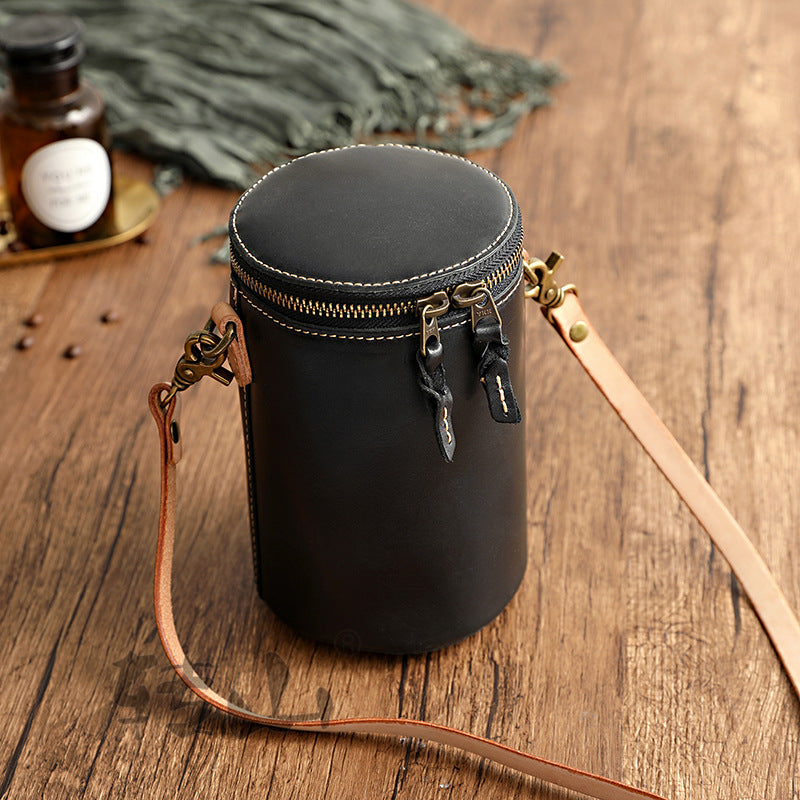 Personality Women Veg Tanned Shoulder Bucket Bag 1011-Leather Bags for Women-Yellow-Free Shipping Leatheretro