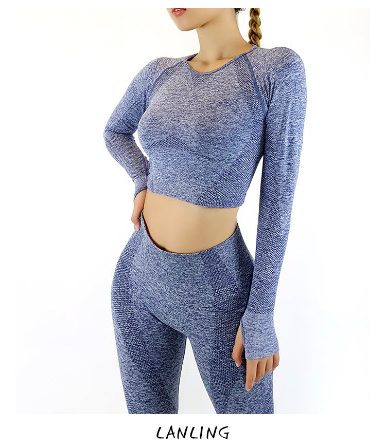 Women Long Sleeves Sporting Yoga Tops&leggings-Suits-Gay Top-S-Free Shipping Leatheretro