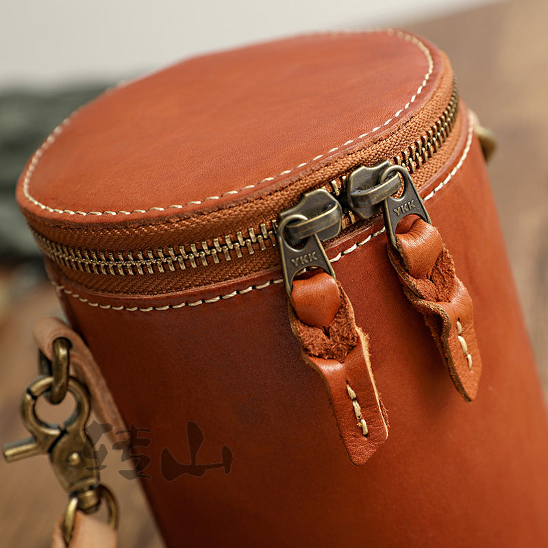 Personality Women Veg Tanned Shoulder Bucket Bag 1011-Leather Bags for Women-Yellow-Free Shipping Leatheretro