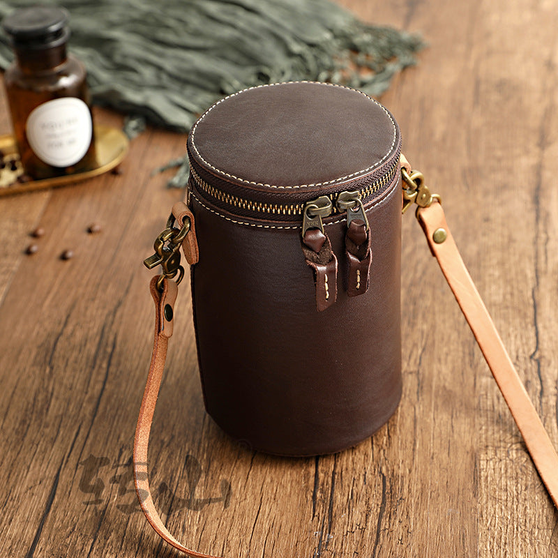 Personality Women Veg Tanned Shoulder Bucket Bag 1011-Leather Bags for Women-Yellow-Free Shipping Leatheretro