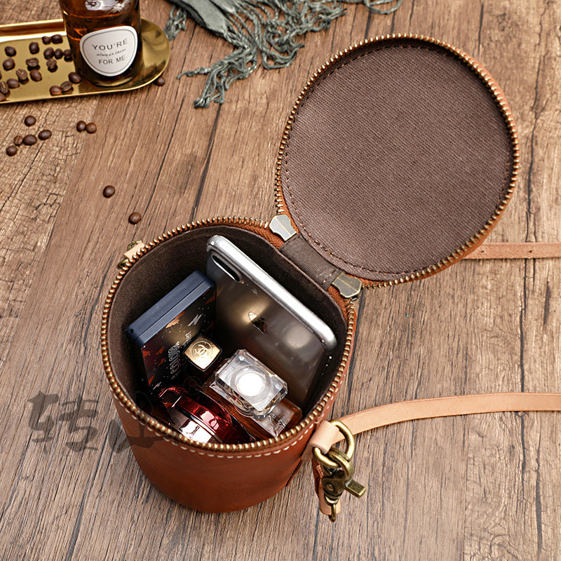 Personality Women Veg Tanned Shoulder Bucket Bag 1011-Leather Bags for Women-Yellow-Free Shipping Leatheretro