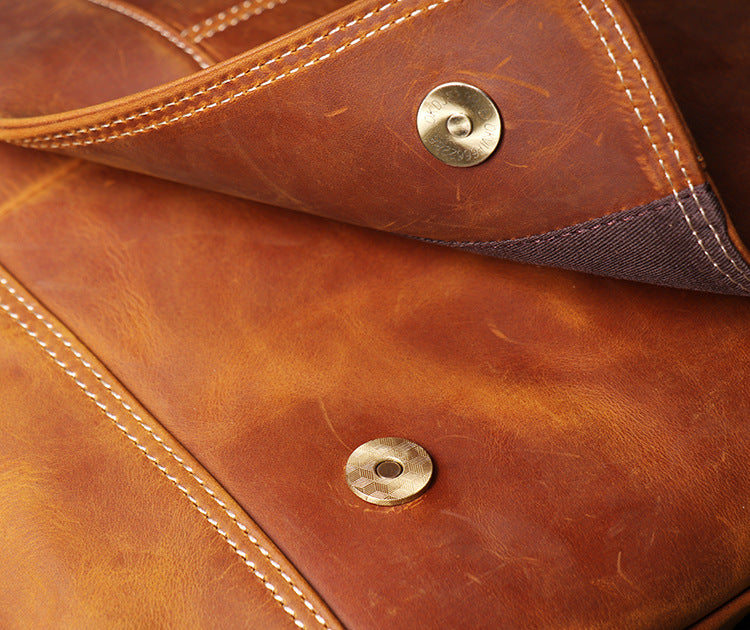 Vintage Crazy Horse Men Leather Bags L1002-Leather bags for men-Brown-Free Shipping Leatheretro