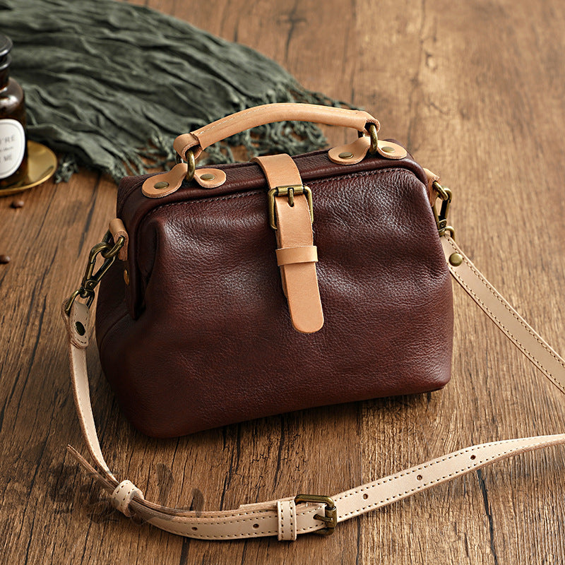 Cowhide Veg Tanned Leather Tote Handabags for Women 1075-Leather Bags for Women-Yellow-Free Shipping Leatheretro