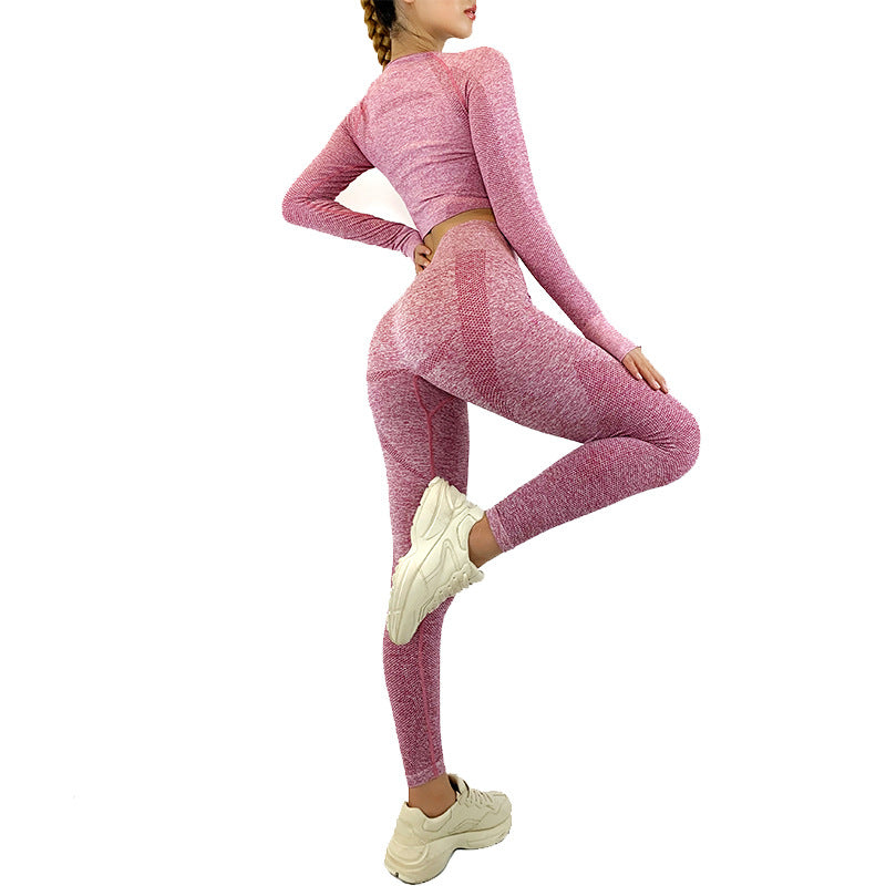 Women Long Sleeves Sporting Yoga Tops&leggings-Suits-Gay Top-S-Free Shipping Leatheretro
