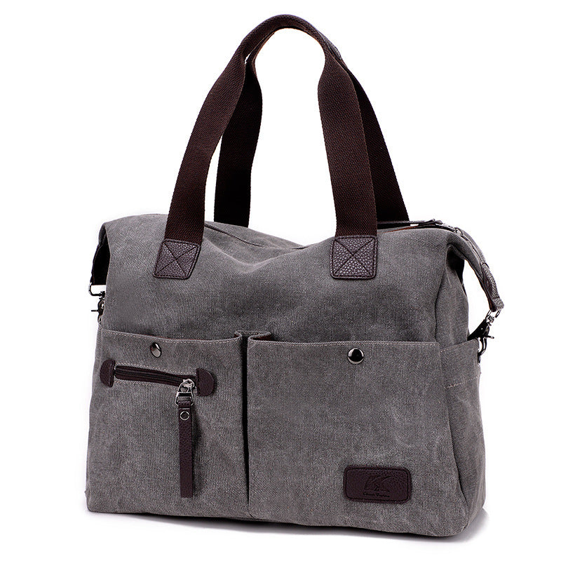 Vintage Large Traveling Crossbody Canvas Bags 1111-Handbags-Khaki-Free Shipping Leatheretro