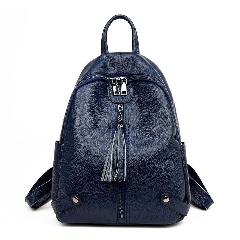 Fashion Leather Traveling Backpack for Women-Blue-Free Shipping Leatheretro