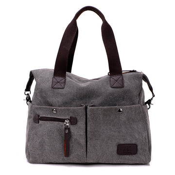 Vintage Large Traveling Crossbody Canvas Bags 1111-Handbags-Khaki-Free Shipping Leatheretro