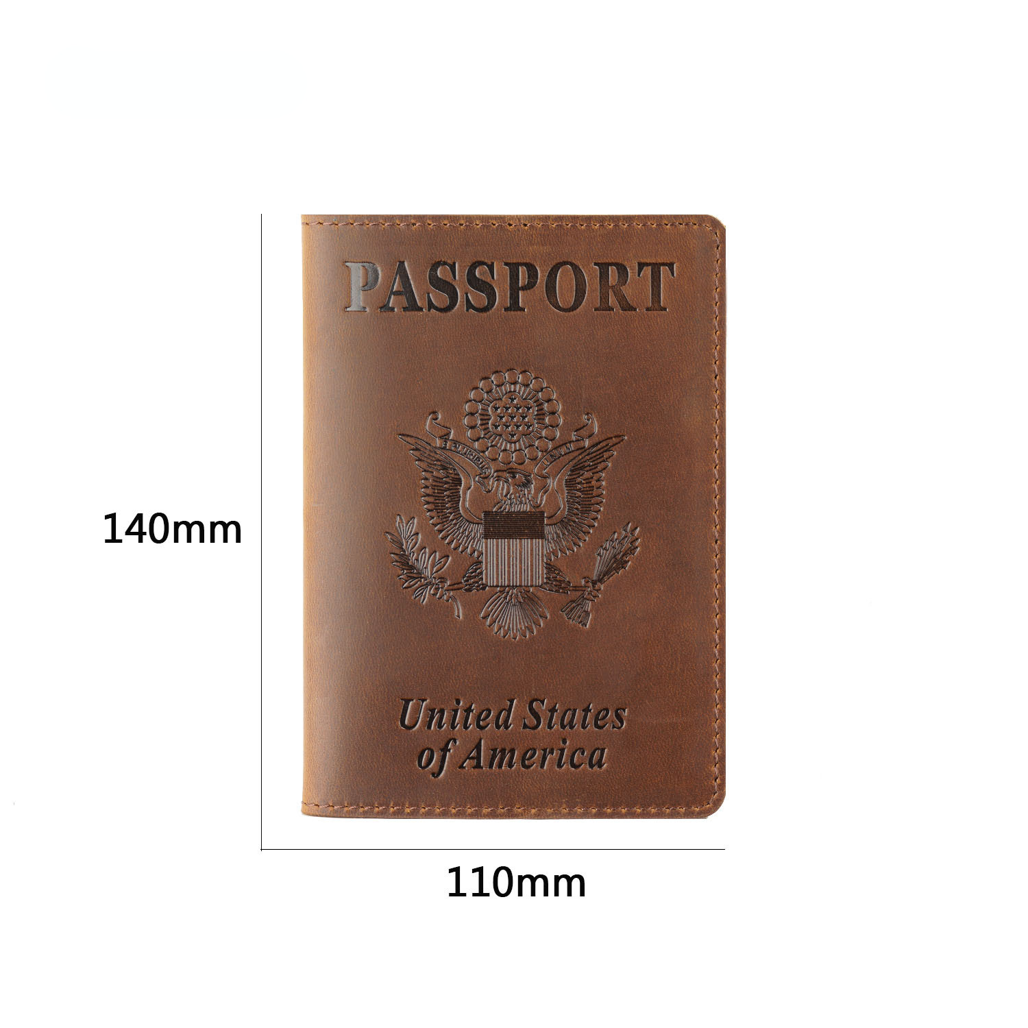 Vintage US Leather Passport Holder-Black-Free Shipping Leatheretro