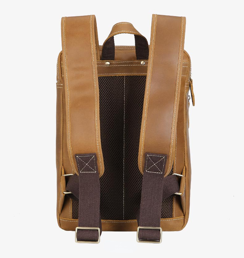 Vintage Luxury Large Storage Leather Backpacks-Leather Backpack-Brown-Free Shipping Leatheretro