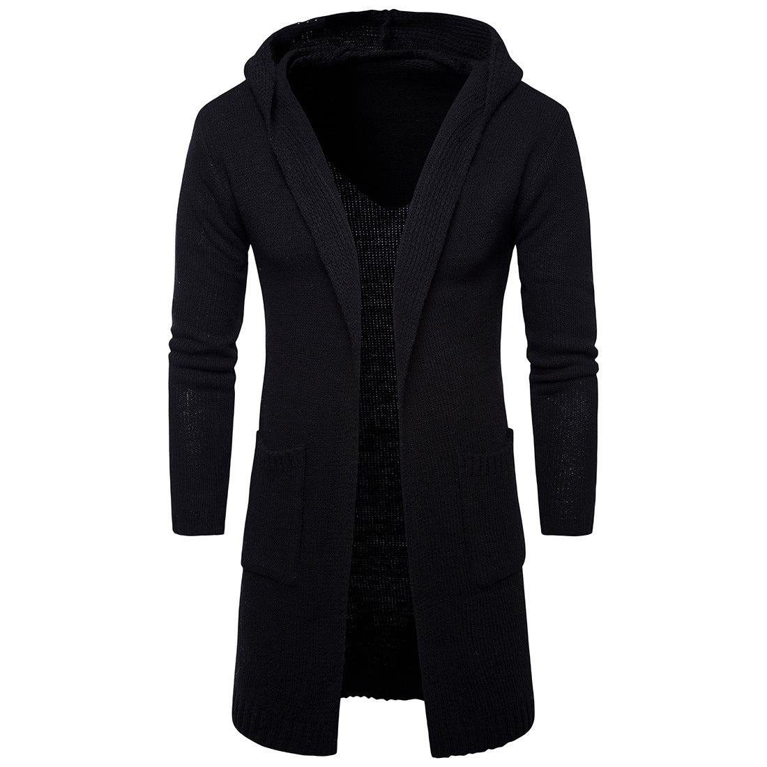 Fall Knitting Cardigan Coats for Men-Shirts & Tops-Black-M-Free Shipping Leatheretro