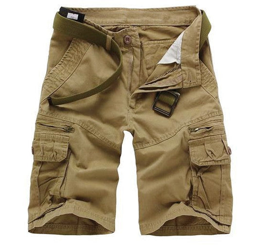 Plus Sizes Cotton Cropped Short Pants for Men-Pants-Black-29-Free Shipping Leatheretro