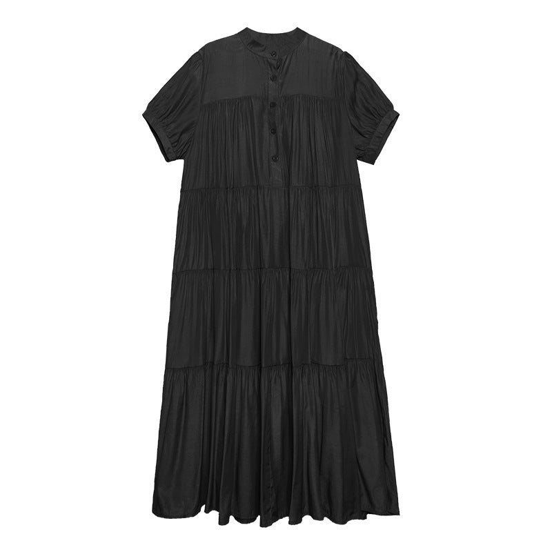 Summer Plus Sizes Women Long Cozy Dresses-Dresses-Black-One Size-Free Shipping Leatheretro