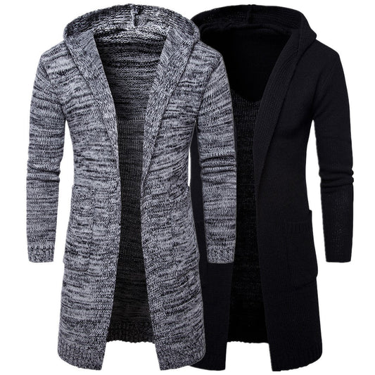Fall Knitting Cardigan Coats for Men-Shirts & Tops-Grey-M-Free Shipping Leatheretro