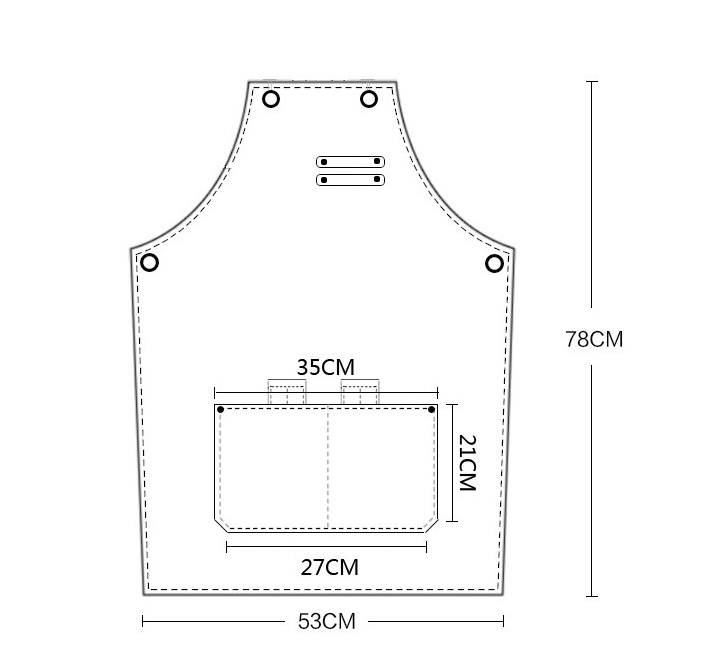 Multi Functional Durable Leather Canvas Apron 6159-Canvas Aprons-Free Shipping Leatheretro
