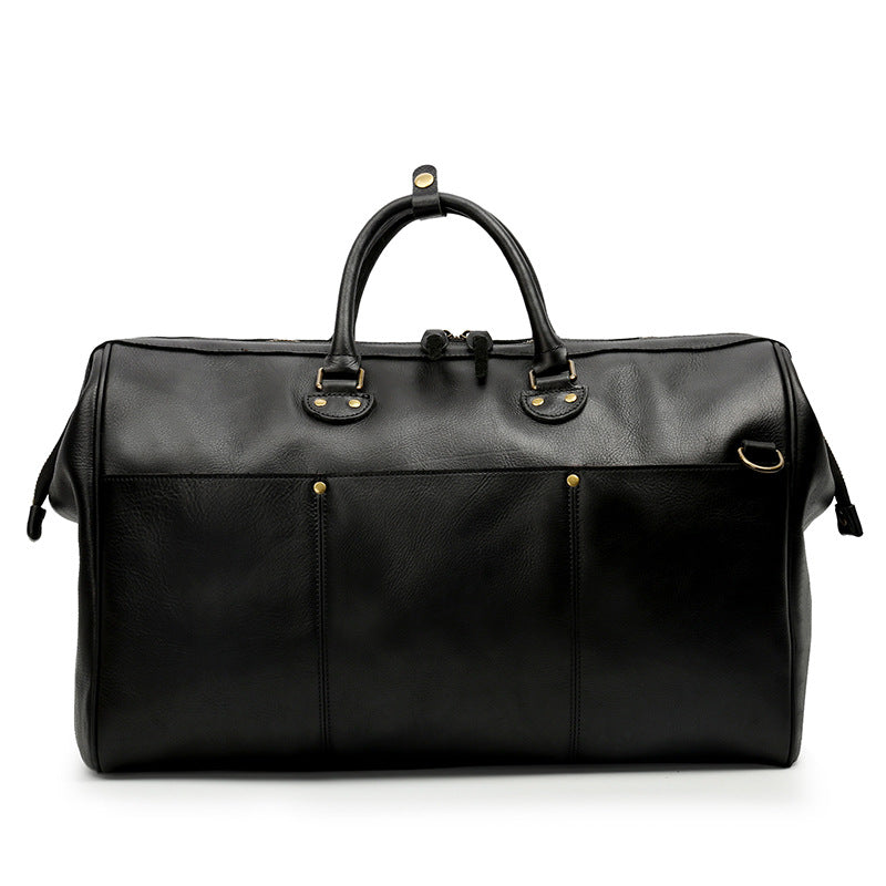 Vintage Leather Duffle Bag D-8096-Leather Duffle Bags-Black-Free Shipping Leatheretro