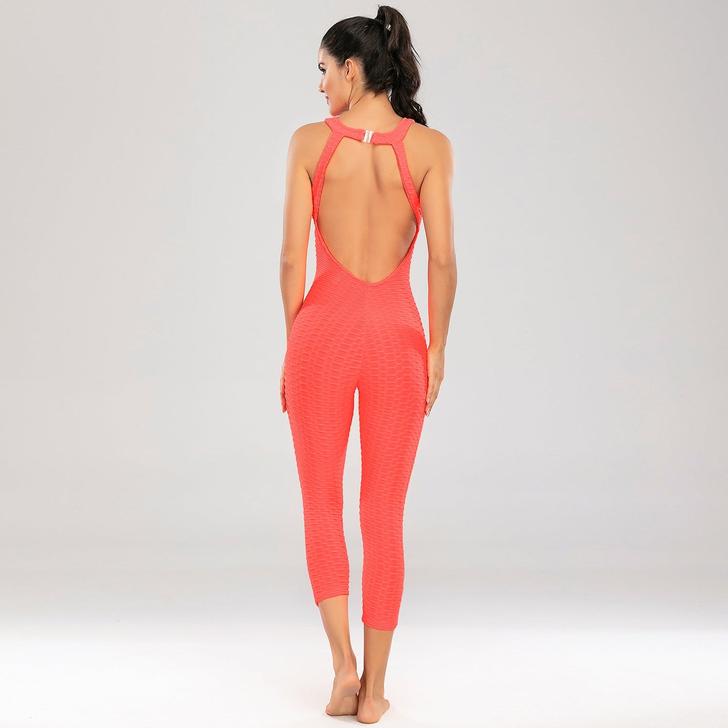 Sexy Elastic Exercising Yoga Jumpsuits for Women-Activewear-Purple-S-Free Shipping Leatheretro