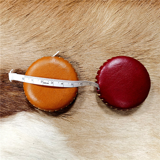 Portable Vegetable Tanned 1.5m Leather Tape Measures1018-Tape Measures-Red-1.5m-Free Shipping Leatheretro