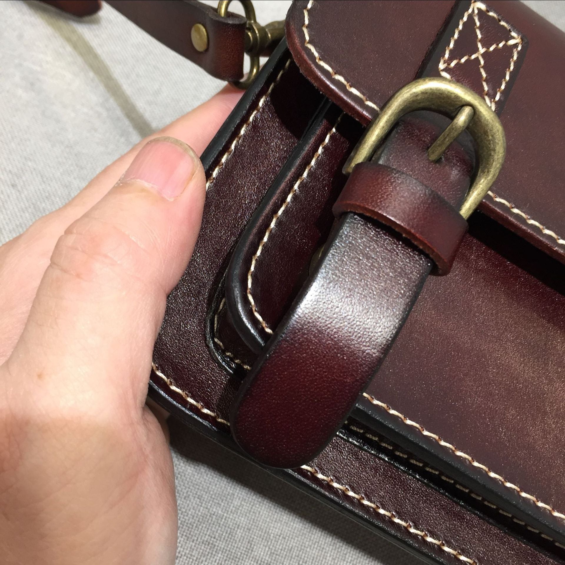 Handmade Leather Cambridge Shoulder Bag for Women-Handbags-Yellow-Free Shipping Leatheretro