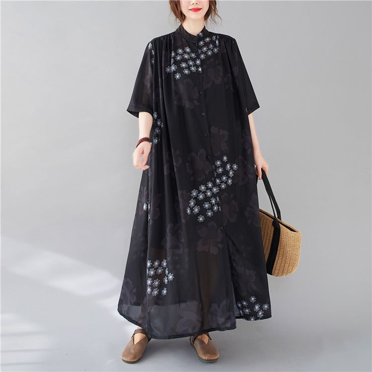 Summer Fashion Plus Sizes Chiffon Shirts Dresses-Dresses-The same as picture-One Size-Free Shipping Leatheretro