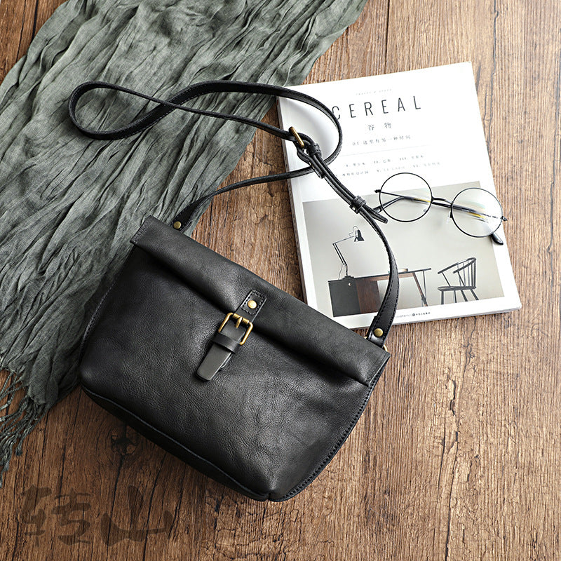 Retro Cowhide Leather Women Shoulder Handbags 7153-Handbags-Yellow-Free Shipping Leatheretro