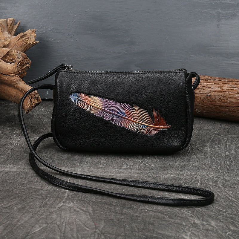 Vintage Handmade Women Leather Samll Bag 9059-Leather Bags for Women-Black-Free Shipping Leatheretro